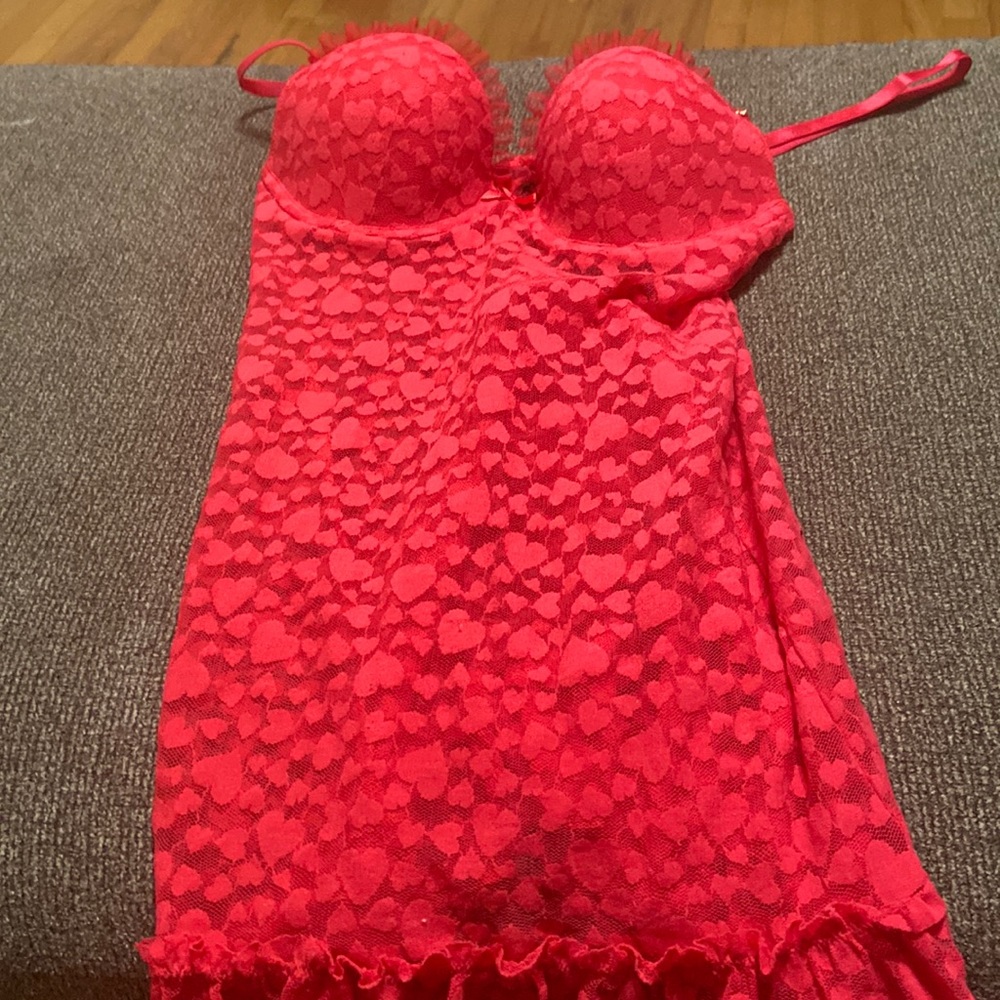 Victoria’s Secret red lingerie!